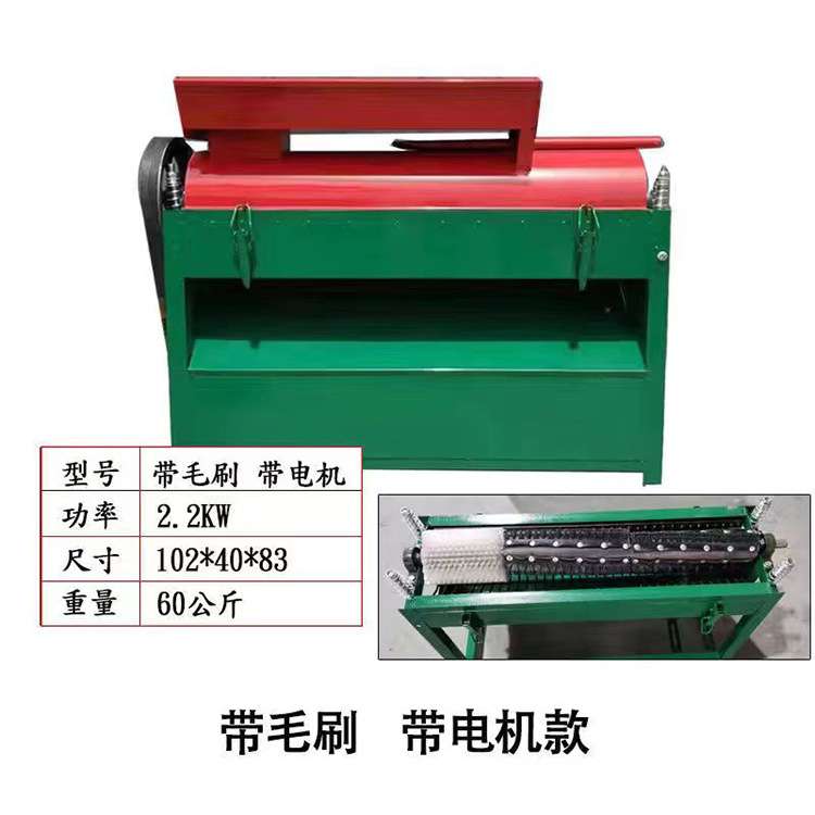 家用小型核桃去皮机陕西渭南农用青核桃去皮清洗机毛刷款脱皮机