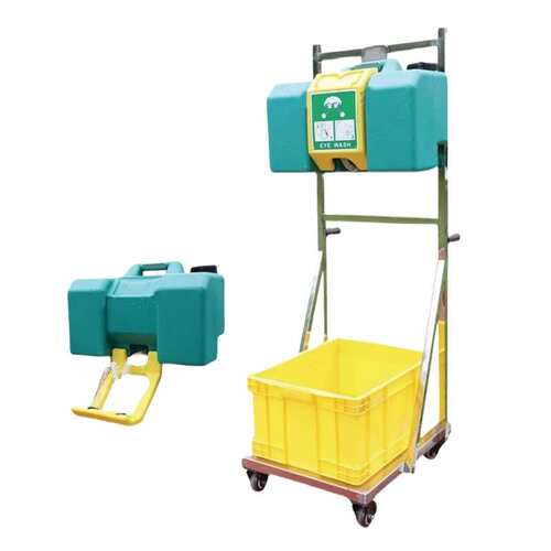 添盾  TD-EYWBT053B 推车式53L便携式壁挂式洗眼器(不锈钢推车)