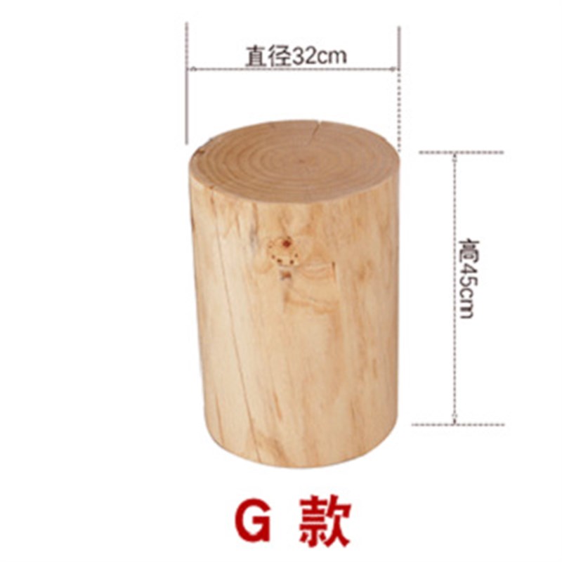 实木墩子坐圆凳北欧原木头凳子民宿商场树桩酒店S摆件茶几创意木