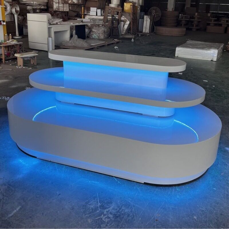 网红直播双面带灯中岛展示柜
