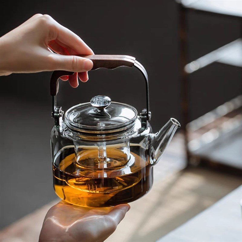 围炉煮茶家用室内全d套煮茶壶一套蒸茶器煮茶炉电陶炉烤罐罐茶插