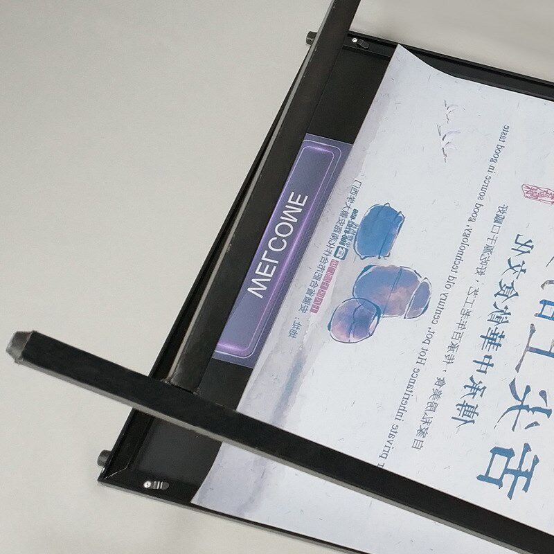 铝合金落地折叠灯箱高亮LED广告牌立式移M动艺术迎宾箱广告展示牌