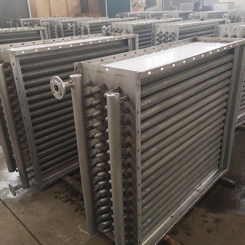 不锈钢空c气加热器转轮再生加热器翅片式烘房加热盘管间壁式换热