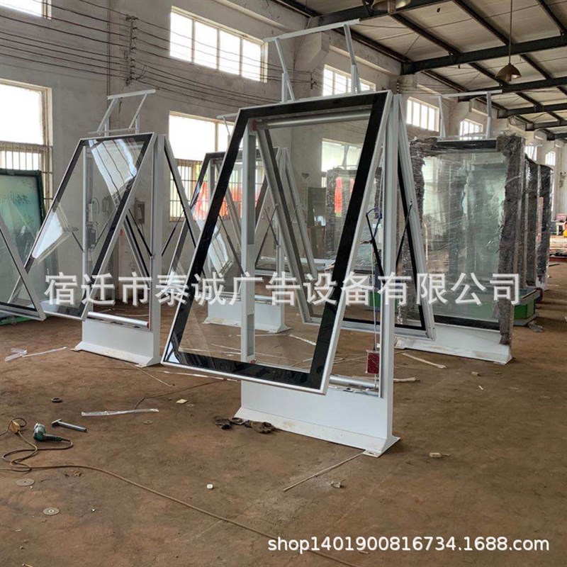 双面开启指路牌太阳能导向牌不锈钢指示牌立式指示牌Xled指路牌