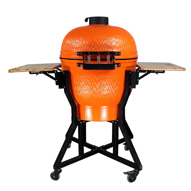 中式陶瓷烧烤炉大火焖烤实时u控温可移动BBQ烧烤架 欧美家用烤鸡