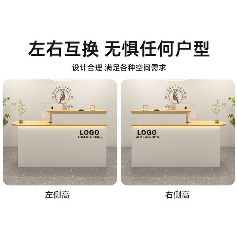 收银台理发店高端办公商用接待台欧式轻奢一体吧台服Y装店专用台