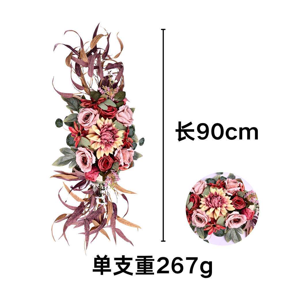 仿真花门楣花假花大角花订婚礼路引布置迎宾布置节日装饰摆件