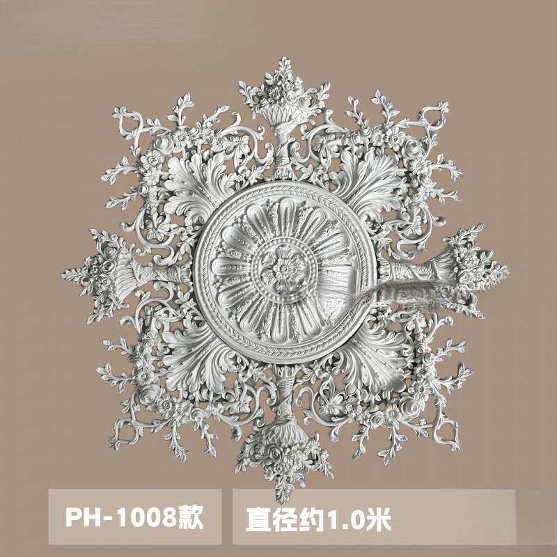 法式石膏线灯盘法式拼花灯盘客餐圆盘创意天花板非石膏组合饰花