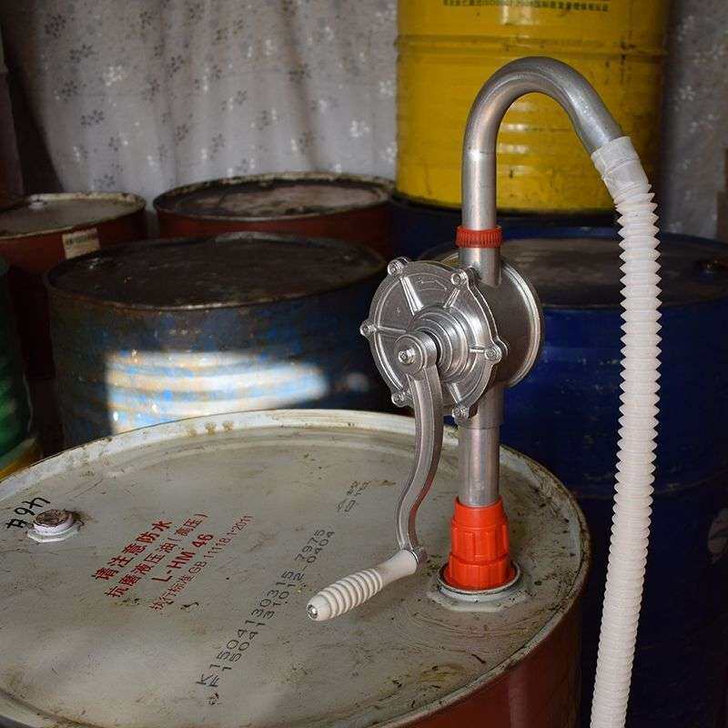 手摇式抽油泵汽车油箱手动抽油器油桶自吸加油器油抽子铸铁抽油泵