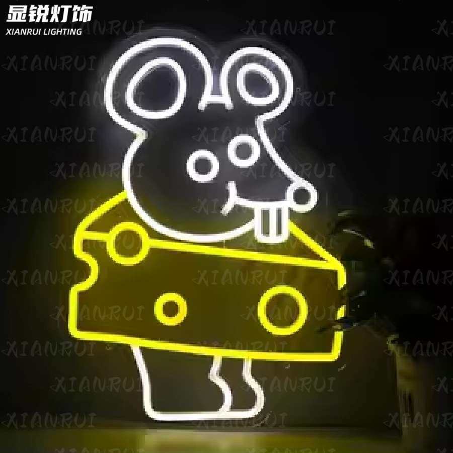 LED仿真鼠造型灯光鼠年小品灯铁艺灯光节造型装饰灯节日灯铁制品