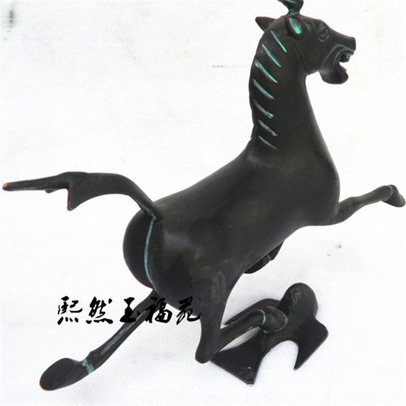 仿古青铜器马踏飞燕摆件复u古青铜生肖马收藏品家居装饰工艺品摆