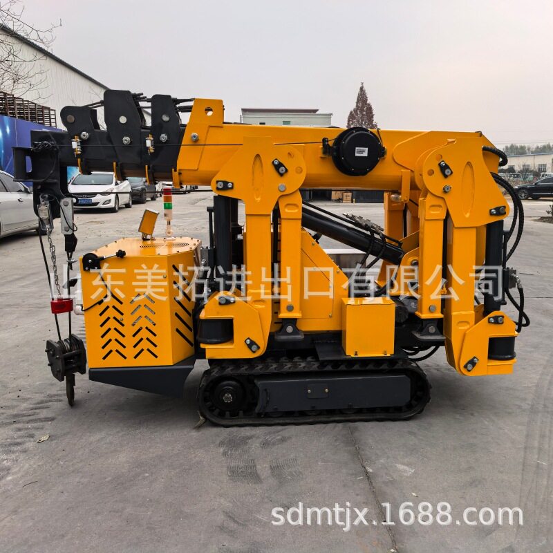 蜘蛛吊车2吨3吨小型履带式蜘蛛吊起重机悬臂室内迷你蜘蛛吊机