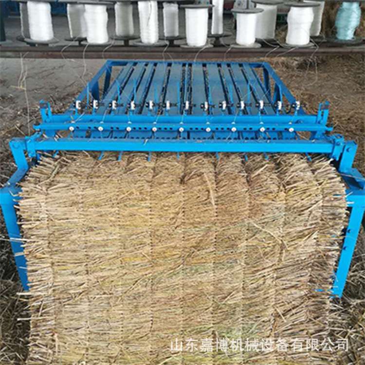 2米全自动草帘编织机干湿两用秸秆顶部草垫机 电动不同宽幅不跳线