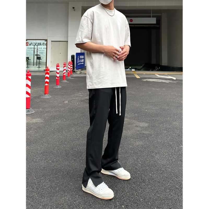 【CleanFit利落混纺西裤】OKBRO脚口宽松百搭长裤垂感休闲裤夏季