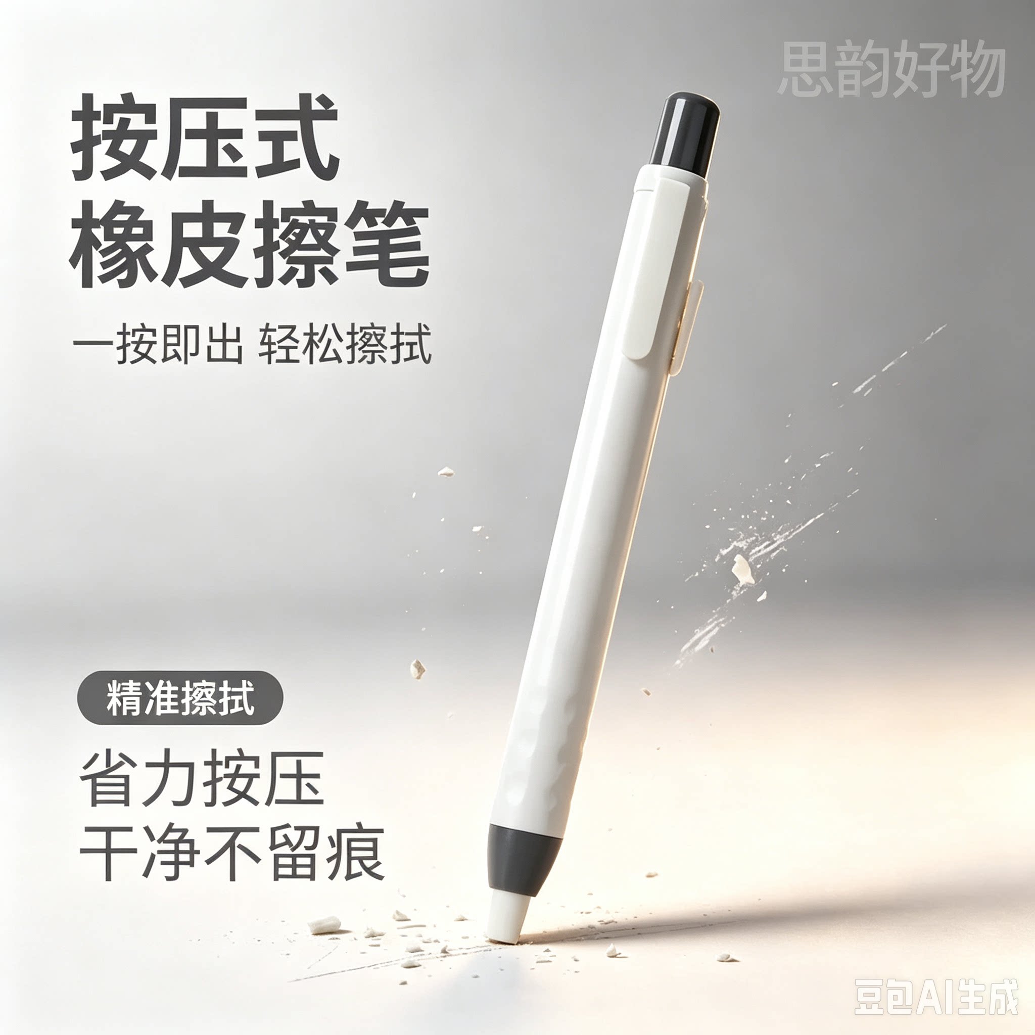 【老师推荐】按动磨砂橡皮笔多种字迹修改擦除学生橡皮擦笔SH