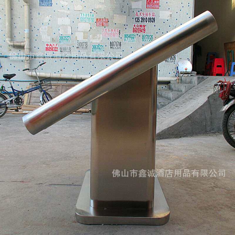 不锈钢沙光面座地灯箱酒店导视牌展示台楼层平面索引台大号指示牌