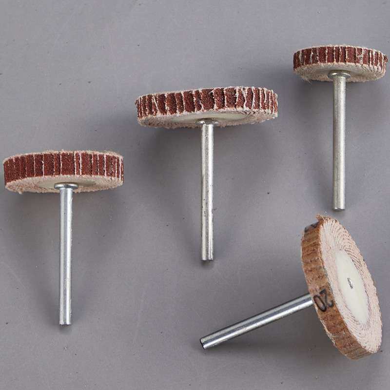 活柄百叶轮磨头T型带柄砂纸砂布木工打磨抛光轮25*4*320电磨头3mm