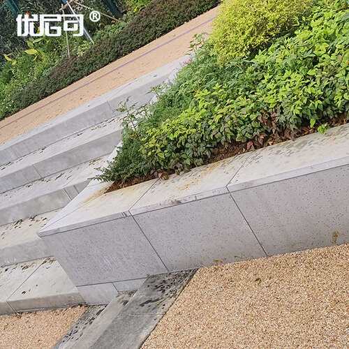 清水泥混凝土坐椅园林花坛景观树池透光艺术长凳户外异型UHPC坐凳