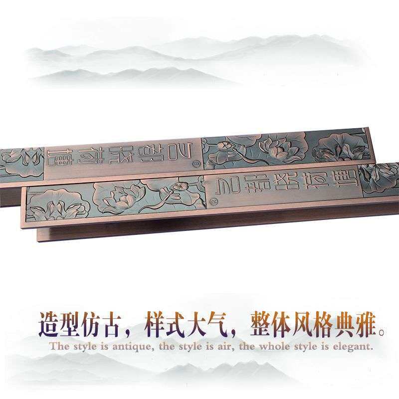 厂家直销新款工艺雕花铝合金大拉手红古铜大拉手豪华玻璃门拉手
