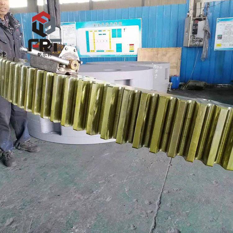 河南非标大模数铸钢圆柱齿轮弧形分段锻打传动齿条铣齿制作