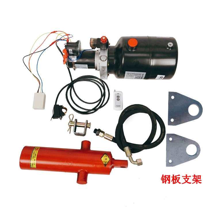 燃油摩托电动三轮车改装液压自卸翻斗12v48v60v72遥控线控2用自卸