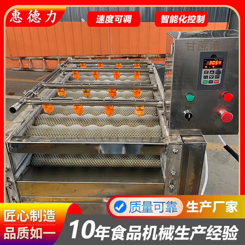 供应 双层毛滚j清洗机 全自动芦苇叶刷洗机 自动化洗甘蔗设备
