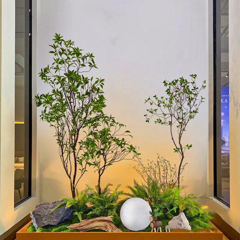 仿真马醉木绿植装饰植物造景室内大型落地假树景观V橱窗装饰吊钟
