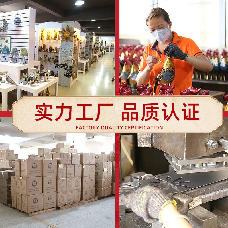 热销卡通母子青蛙花园r装饰铁艺动物雕塑家居复古动物金属摆件