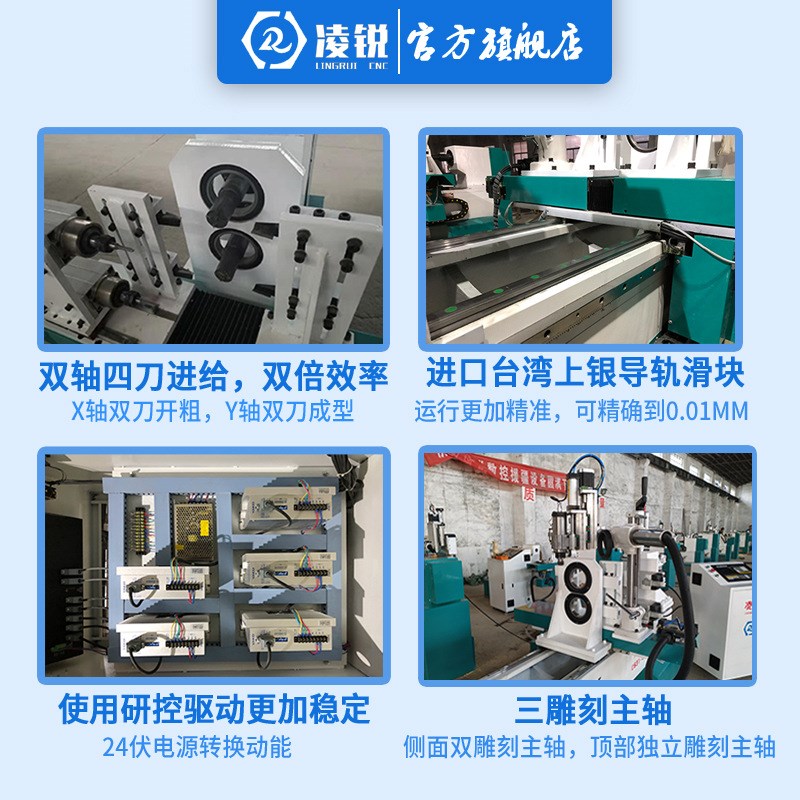 数控木工车d床多功能木工车床全自动砂光机楼梯立柱扶手栏杆家具