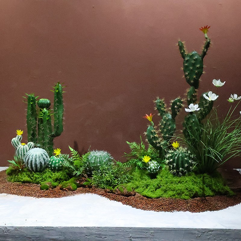 北欧仿真植d物仙人掌仙人柱小仙人球橱窗装饰绿植造景套装景观摆