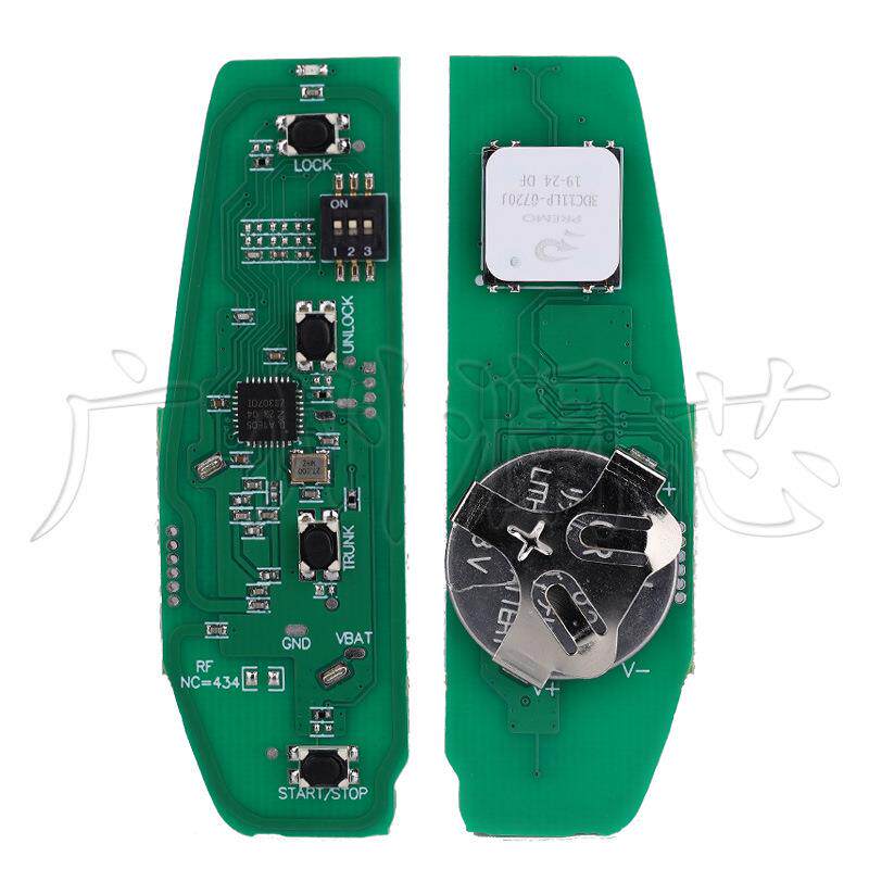 适用比亚迪宋秦新款4键 遥控汽车钥匙智能卡46芯片 433.92MHz FSK