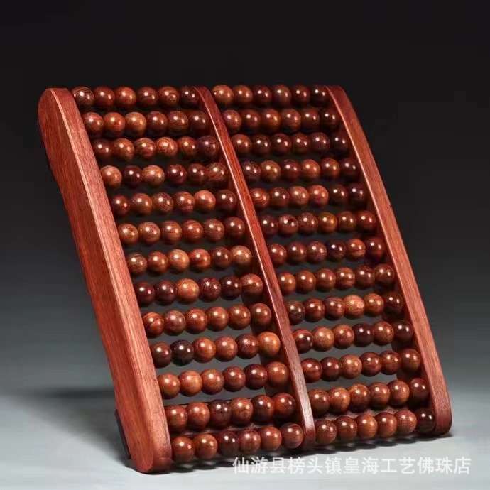 缅甸黄花梨足底脚底按摩器木质滚轮实木脚部足部腿部穴位滚珠家用