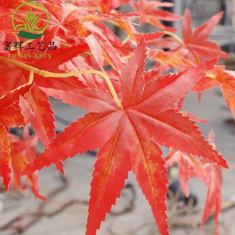 仿真红枫树桃花树桃花大型布景仿真树仿真花装饰道具摆件厂家