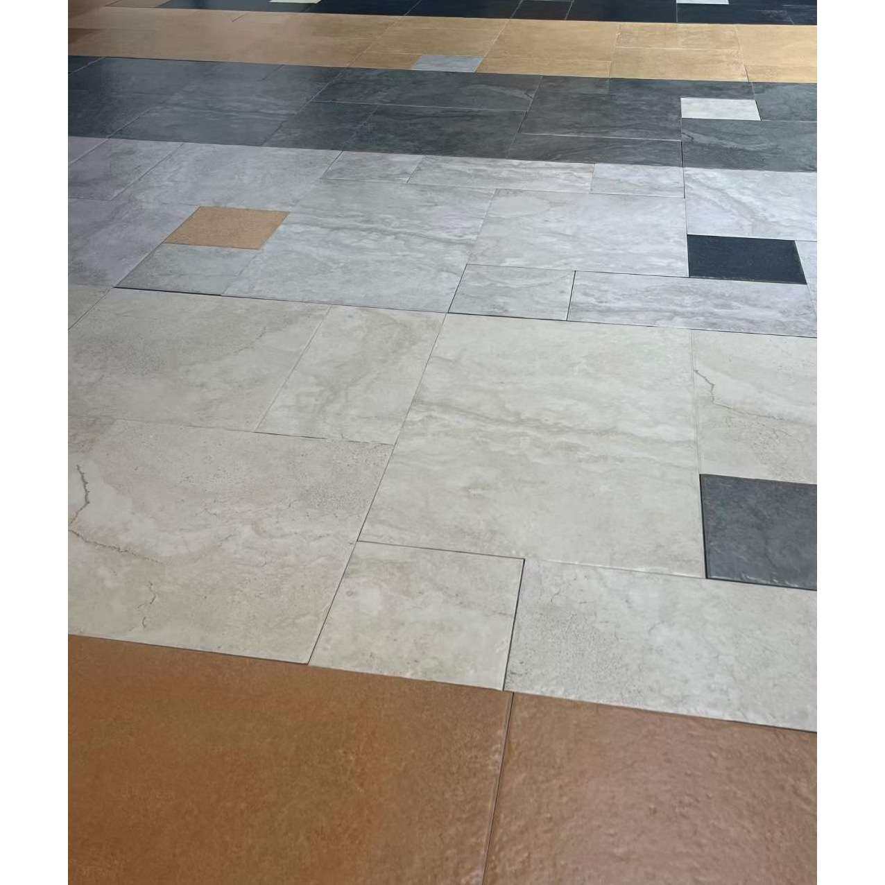 莱姆石地砖600X1200庭院古堡砖法式复古风凹凸质感原边无限拼接