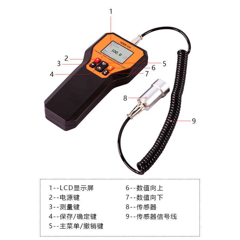 胜利仪器VC63D/E振动点检仪袖珍型仪表机械振动作巡回检测测振仪
