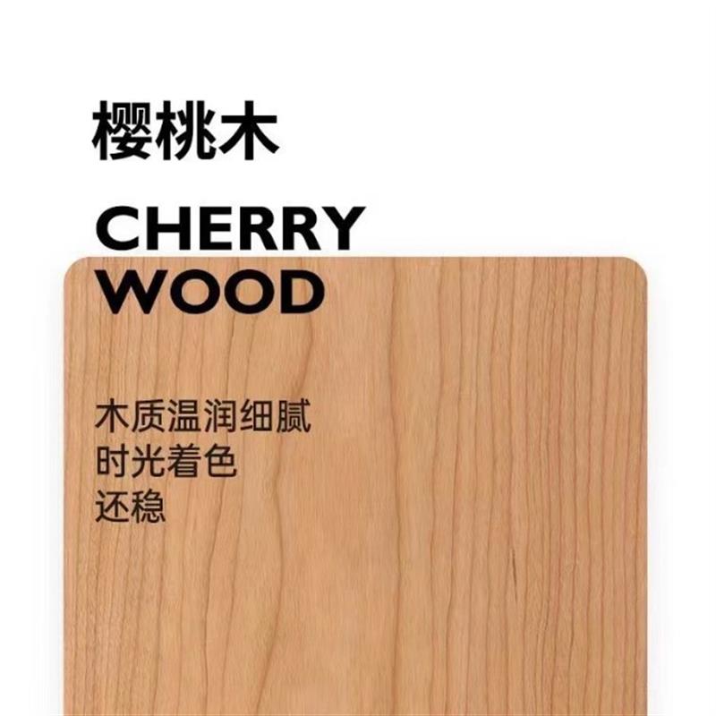 北美黑胡桃全实木边柜现代简约樱桃木原木餐厅多功能储物收纳斗柜