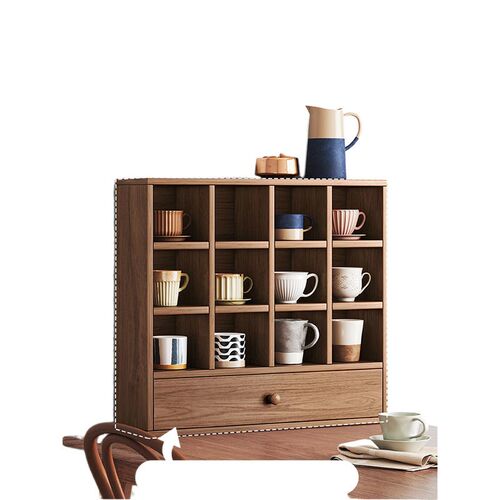 格子铺展示架杯架多宝阁茶室茶具茶杯摆件收O纳架子木质隔板人包