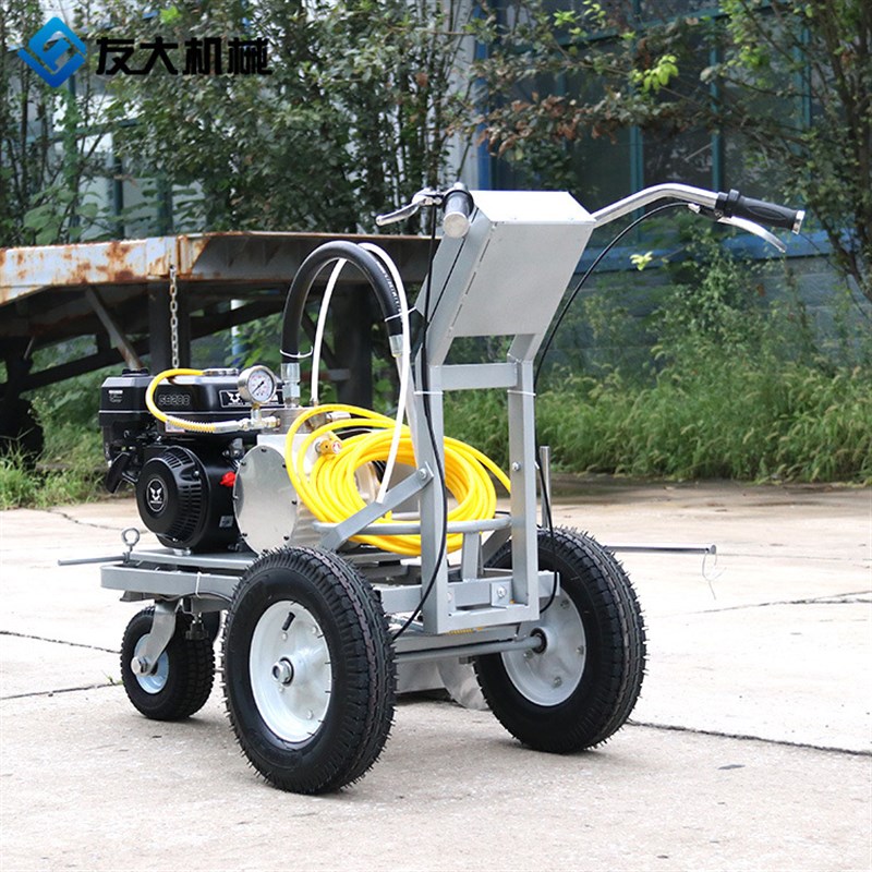 道路柱塞冷喷划线机手推车位标线车D马路画线机小型液压冷喷划线
