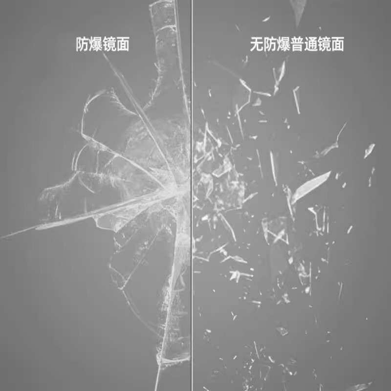 现货简约圆镜609mm黑&金色铝合金边框壁挂装饰卫生间化妆镜浴室
