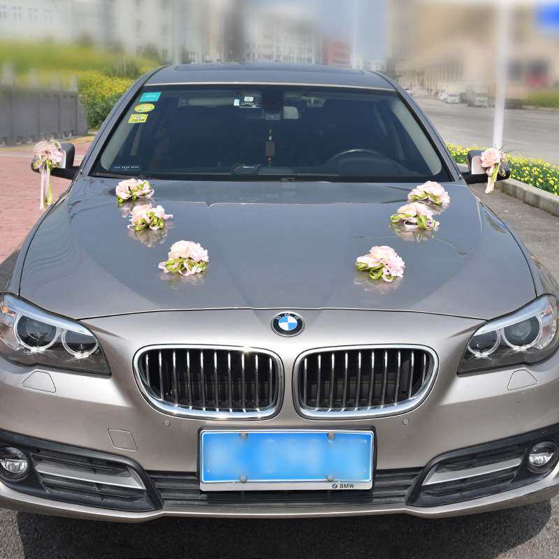 无货 结婚仿真花玫瑰副婚车装饰 D642