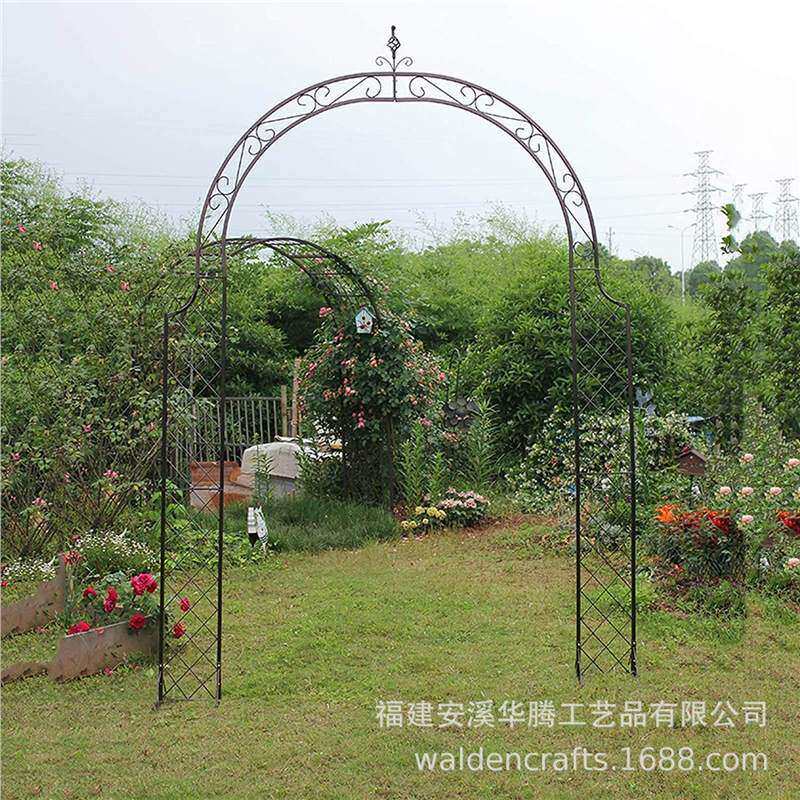 拱门花架爬藤架户外花园园艺架子月季葡萄架拱形攀爬花支架