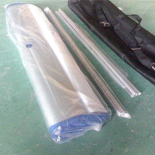 厂家直销易拉宝底座合金可展示伸缩水滴展示架广告折叠铝合金架子