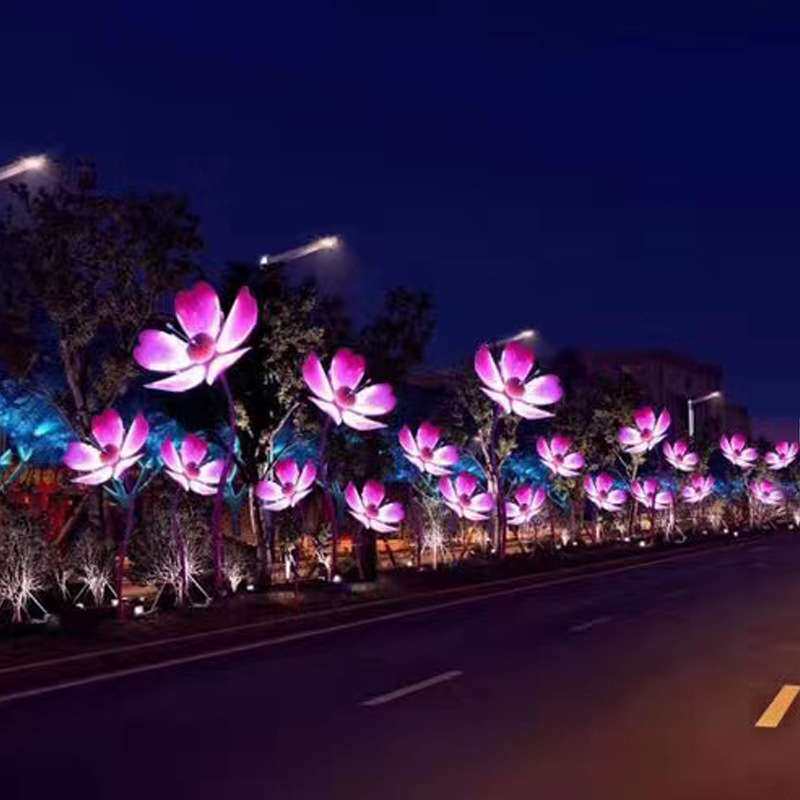 LED景观仿真格桑花景观雕塑异形灯园林景区公园网红花瓣景观灯