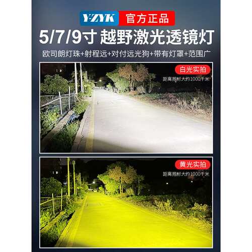 汽车led射灯改装越野车前杠猛禽牧马人FJ车顶灯坦克300远光灯车灯