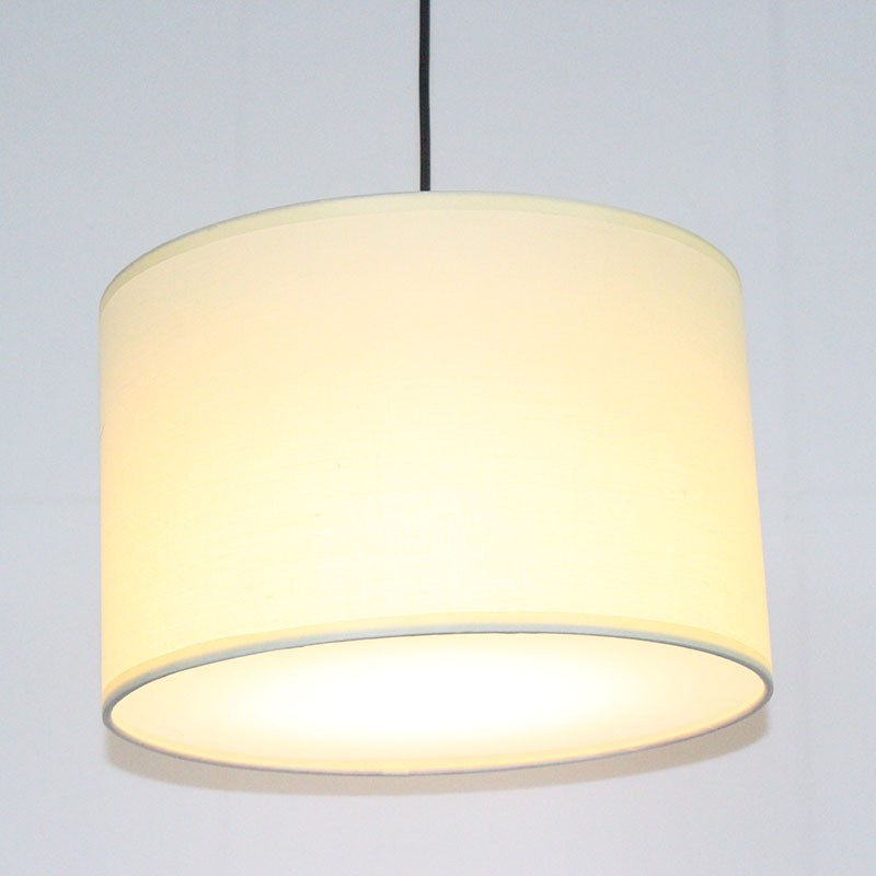 简约现代连锁餐厅直筒吊灯火锅店包D间茶楼过道卧室麻布艺灯罩吊