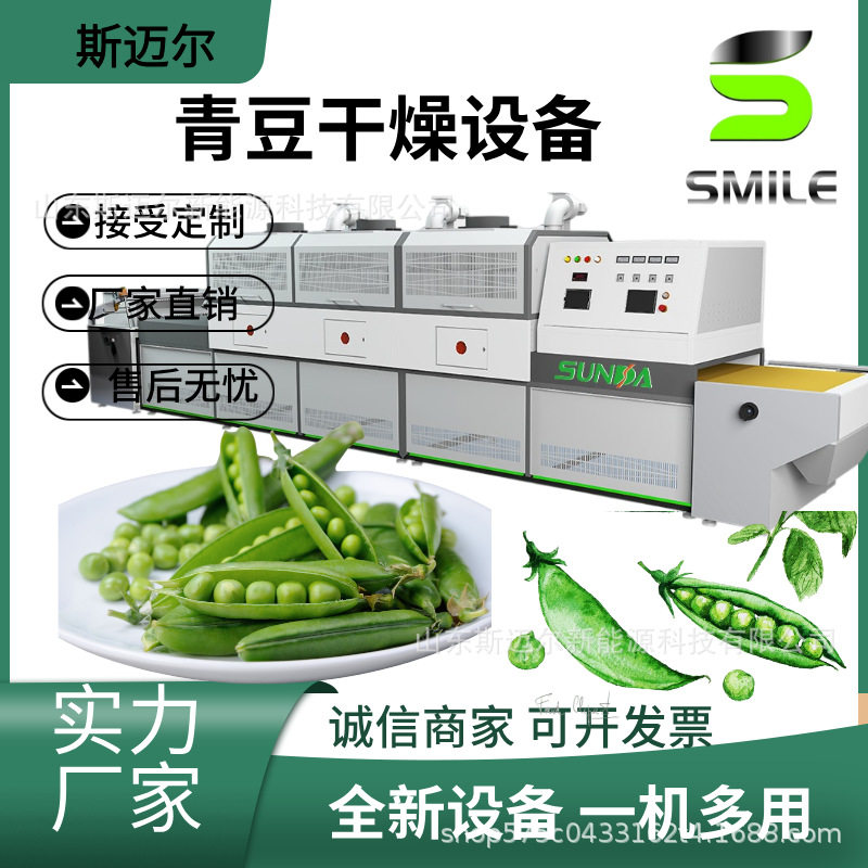 青豆微波烘干机快速熟化灭菌