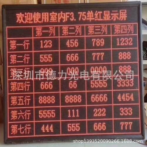 室内红色LED表贴屏二次开发高亮