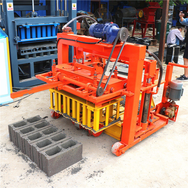 经济型电动液压移动式混凝土做砖工具机械QT40-3A小型水泥制砖