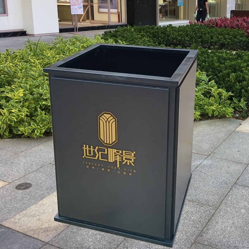 铁艺花箱组合户外花槽售楼部种植树箱花坛室外不锈钢花盆市政绿化