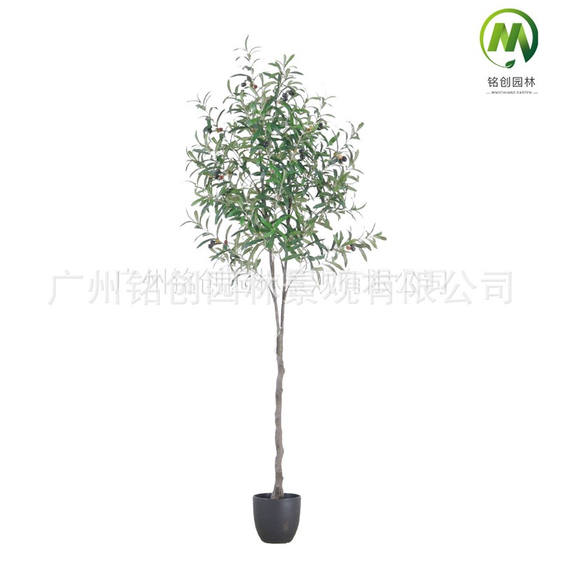 仿真橄榄树盆景门店家居人造橄榄树绿植盆L栽假橄榄树绿植盆景摆